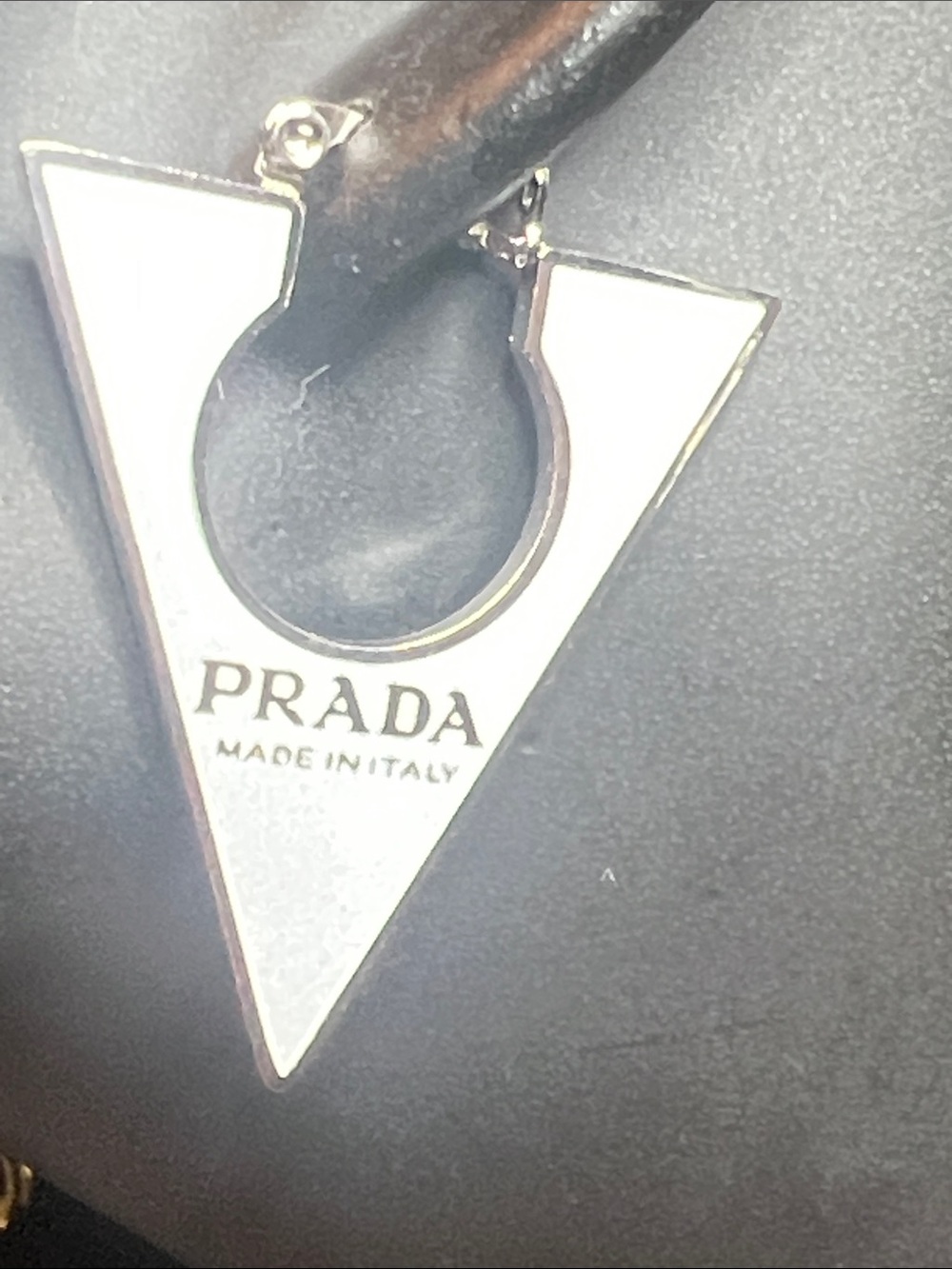 Up Cycled Triangle Silver Drop Earrings - Picture 2 of 5
